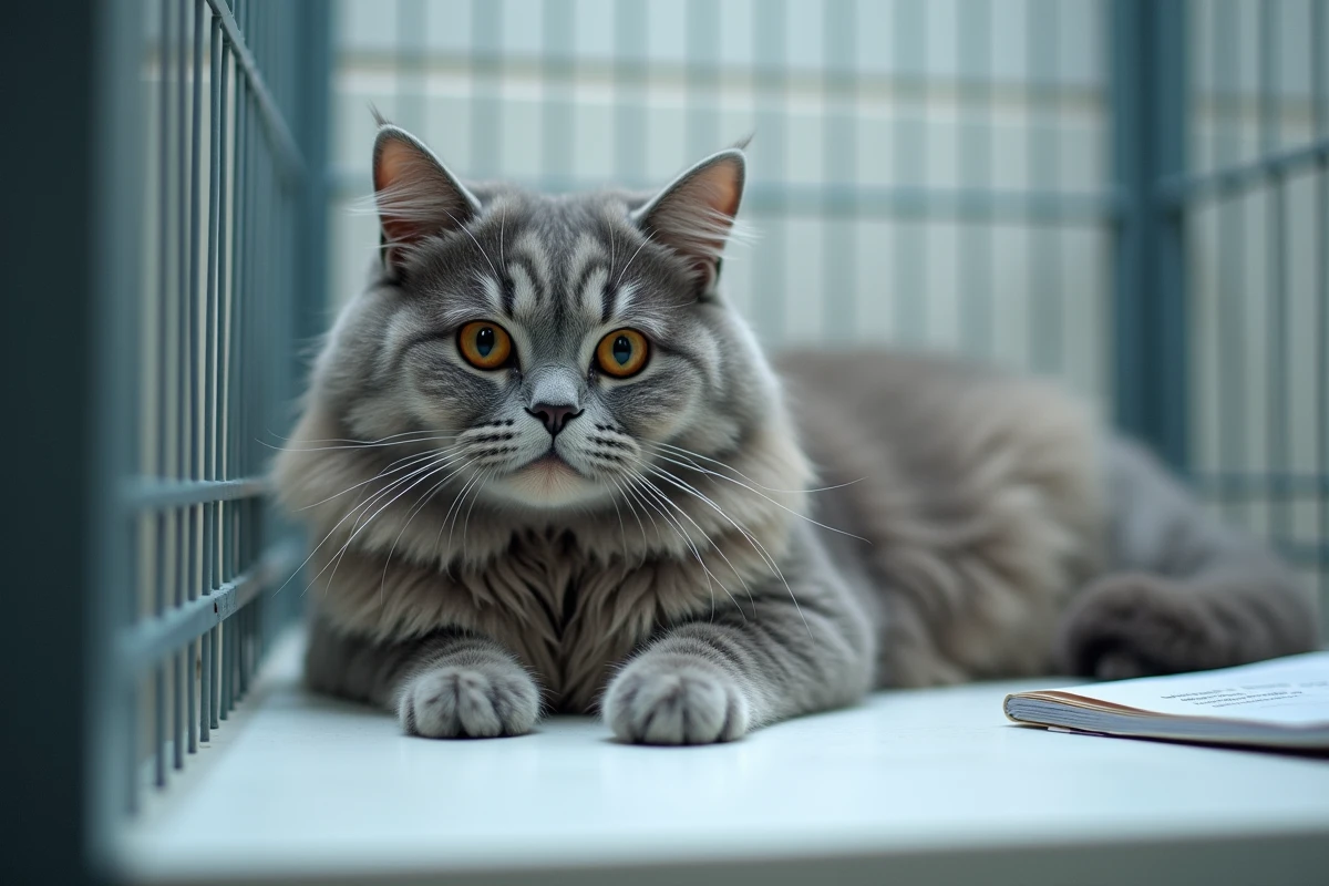 Chatte British Shorthair femelle avec carnet de santé et documents de pedigree dans un élevage professionnel