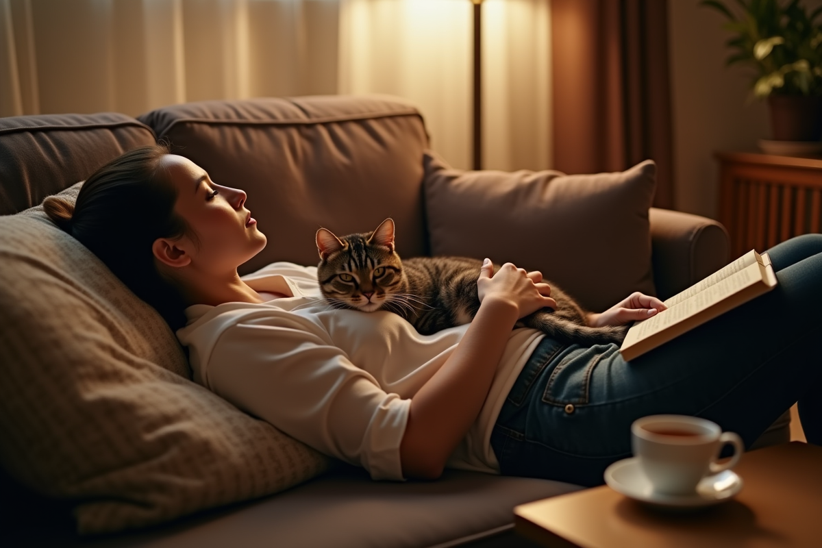 chat heureux