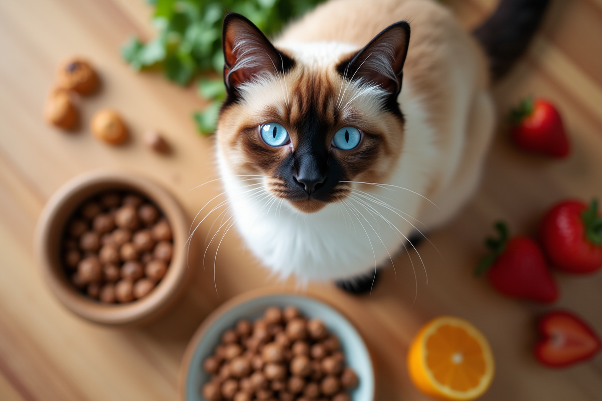 Chat siamois à côté d